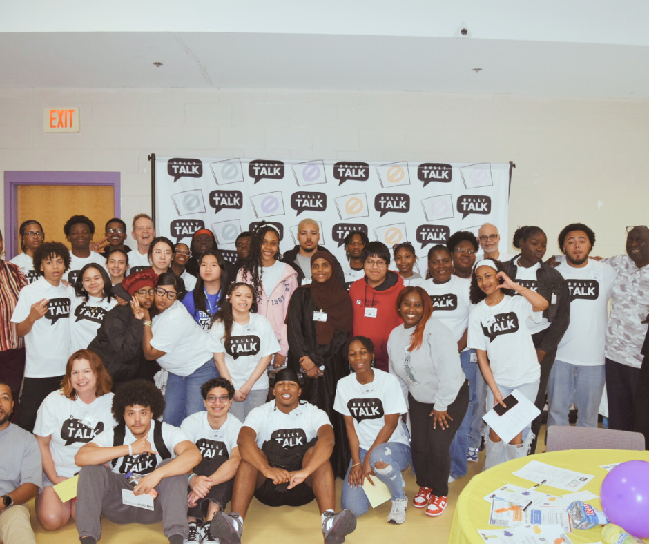 Bully Talk Inc. community group photo at a branded event