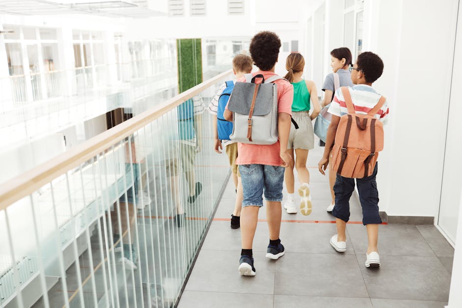 Kids in hallway