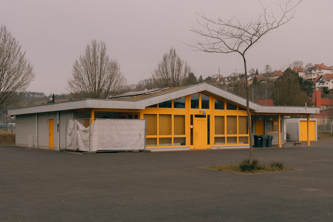 Welcoming modern school building